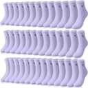 Chicingyou 10 Pairs Women's Bow Fuzzy Socks Winter Warm Soft Slipper Socks Coquette Stuff Fluffy Thick Cozy Spa Home Sleeping (Purple)