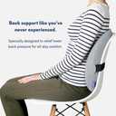 C CUSHION LAB Extra Dense Lumbar Pillow - Patented Ergonomic Multi-Region Firm Back Support for Lower Back Pain Relief - Lumbar Support Cushion with Strap for Office Chair, Car, Sofa - Wellness Green