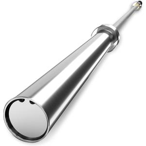 Olympic Barbell Curl Bar EZ Bar Strength Training Bar Threaded Chrome Barbell Bar for Weightlifting, Hip Thrusts, Squats and Lunges, Sliver/34lbs