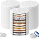 3 Pack Shower Filter Replacement Cartridge, 20 Stage Shower Filter for Hard Water, Compatible with Any Similar Design, Reduces Chemicals & Chlorine, High Output