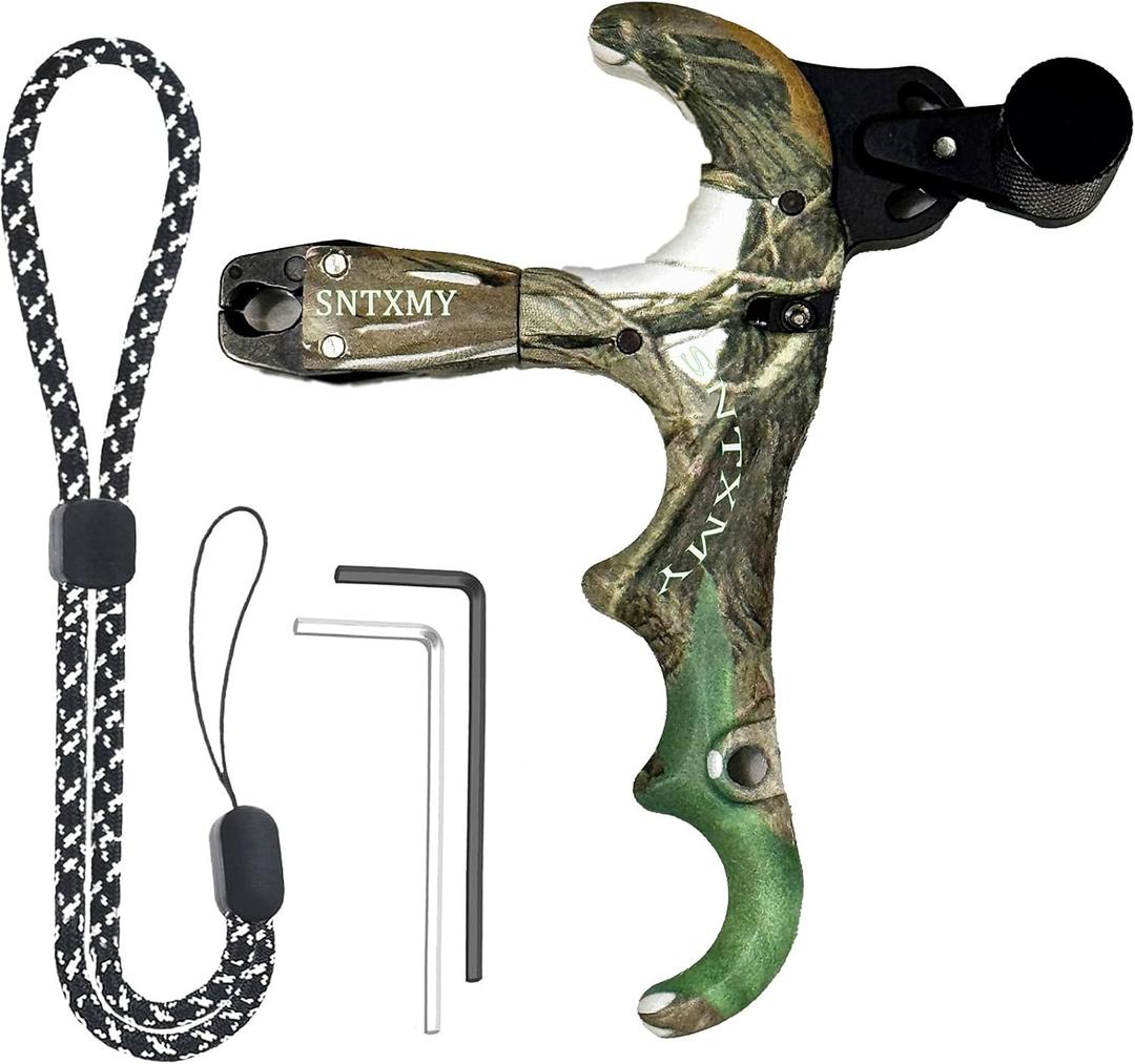 Bow Release for Compound Bow 360° Rotatable Thumb Release for Compound Bow Archery Trigger Release (CAMO)
