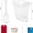 5 oz 60Pcs Plastic Dessert Cups With Lids and Spoons, Yogurt Parfait Appetizer Cups for Party, Mini Dessert Shooters for Pudding and Fruit