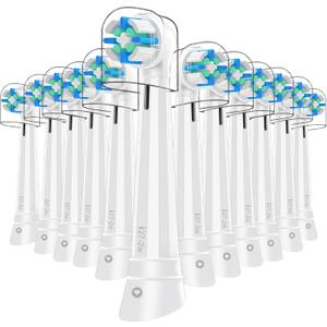 12 Pcs IO Replacement Heads Compatible with Oral B IO 2/3/4/5/6/7/8/9/10 Electric Toothbrush, Brush Heads for Teeth Clean Compatible with Oral B IO (White)