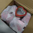 Skylety 24 Pcs 2oz Heart Shaped Metal Tins with Clear Window Lids Empty Metal Cans Heart Shaped Box Candle Tins Jar for Valentines Day Candle Making Candies Gift(Red, Pink)