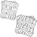 260 Pcs 2 Inch Mailbox Letters and Numbers for Outside, White Letter and Number Stickers for Mailbox, Signs, Window, Door, Cars, Trucks, Home, Address Number, Name, Craft