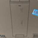 EKO X-Wing 50L / 13.2 Gallon Slim Step Trash Can, Stainless Steel Kitchen Garbage Bin with Dual Wing Lid, Soft Close, Removable Inner Bucket for Kitchen or Home