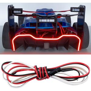 MOHERO 1/7 RC Led Light Strip Taillights for 1/7th ARR-ma Limitless F1 Upgrade Parts