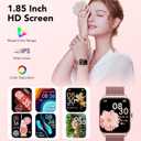 CASCHO Smart Watch for Women (2 Bands), Bluetooth Call Smartwatch with AI Voice,1.85" HD Fitness Watch,Heart Rate/SpO2/Steps/Sleep Monitor,120+ Sports Modes,IP68 Waterproof Watch for Android iOS-Rose