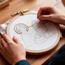 QZAVIRE Nativity Scene Embroidery kit, Christmas Cross Stitch Kit with Wooden Hoop All-Inclusive Supplies Easy Embroidery Starter for Beginners Adults Holiday Home Decor DIY Hand Gift