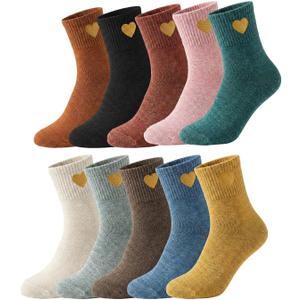 Bestag 10 Pairs Cute Womens Socks Ankle Sock for Women Crew Elastic Ankle Length Lightweight Low Cut with Gifts Boxs