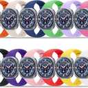 12 Pack Bands Compatible with Samsung Galaxy Watch 8 40mm 44mm/Galaxy Watch 8 Classic 46mm/Galaxy Watch Ultra 47mm Band for Women Men, No Gap Soft Silicone Sport Breathable Replacement Strap