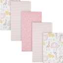 Gerber Manta de franela 100 % algodn para beb, recin nacido, para beb, beb, beb, beb, beb, beb, beb, beb, beb, beb, beb, beb, paquete de 5 (rosado (Pink Safari))