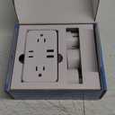 European Travel Plug Adapter, EU/UK/US Travel Plug Adapter Power Strip, 6 AC Outlets, 4 USB Ports (2 USB C), 3ft Wrapped Around Extension Cord, Universal Travel Adapter (white)