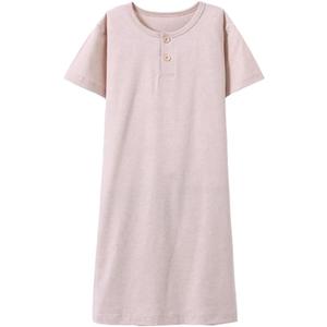 ABALACOCO Girls Organic Cotton Nightgown for Toddler Sleepwear Pajama Dress,Home Nightshirt Short Long Sleeve Soft Wear 2-14T (14-15 Years)