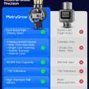 Water Flow Meter with Brass Inlet, Measuring Gallon/Liter Consumption and Flow Rate for Outdoor Garden Hose Watering, RV Essentials Water Tank Filling, Sprinkler and Nozzle Sprayer (2 Pack)