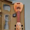 YOLOPLUS+ 17 Inch Kids Ukulele Guitar Toy 4 Strings Mini Children Musical Instruments Educational Learning Toy for Toddler Beginner Keep Tone Anti-Impact Can Play with Picks/Strap/Primary Tutorial