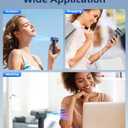 LEMOISTAR Portable Handheld Fan, 5 Speeds, 3000mAh Battery Rechargeable Fan with Power Display, Small Pocket Design, Lightweight Personal Cooling Fan for Travel Camping Women Men Outdoor-Blue