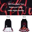 CuteBone Core Spun Dog Sweater Dress for Small Dogs Girl, Wild Heart Embroidery Turtleneck Medium Dog Sweater with Leash Hole, Dog Coat for Chihuahua Yorkie Teacup DS103L
