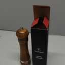 Pepper Grinder Salt Grinder Wooden Pepper Mill Grinder w/Adjustable Coarse, 8 inch Tall Wood Refillable Manual Pepper Grinder Mill Peppermill for Black Peppercorn, Easy Clean w/Cleaning Brush