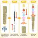 16 Pcs Glitter Beadable Pen Full Rhinestone Fancy Pens for Beads Cute Journalling Pens Multicolor Diamond Pens Fun Bling Ballpoint Pens for Women DIY Craft Office Supplies