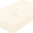 Smiry Waterproof Couch Cushion Covers, Stretch Washable Sofa Cushion Cover, Soft Sofa Slipcover Elastic Non-Slip Furniture Protector for Pets, Kid (Medium, Beige)