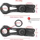 CYSKY Bike Stem Universal 31.8mm and 25.4mm Adjustable 90 Degree 90mm 110mm 130mm 145mm MTB Stem Bike Stem Riser Short Handlebar Stem for Mountain Bike Road Bike BMX City Bike Bicycle