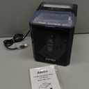 Aeitto Ice Makers Countertop, 9 Ice Cubes Release in 6 Mins, 26Lbs/24H, 2 Sizes of Bullet Ice Machine,Self-Cleaning Portable Ice Maker with Ice Scoop and Basket for Home Kitchen Office RV Bar, Black