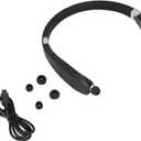 Sx991 Headphones Model Sx 991 Abs Sx 991 Foldable Neck Hanging Type Telescopic Headset Bluetooth Earphone(Black) (Black)
