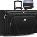 MATEIN Rolling Garment Bags for Airline Travel, Wheeled Carry On Garment Bag with Wheels & 2 Packing Cubes, Wrinkle Free Business Suit Luggage Suitcase Fits 17.3" Laptop for Men Women, Black, Medium - Carry-On