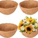 Legigo 4 Pack 20 Inch Hanging Basket Coco Liners Replacement, 100% Natural Round Coconut Coco Fiber Planter Basket Liners for Hanging Basket Flowers/Vegetables