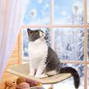 Cat Window Perch, Strong Suction Cups Easy Clean Safety Cat Hammock Window Seat for Large Fat Cat or Double Cats