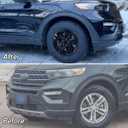 18inch Hubcaps Wheel Skin Covers Compatible with 2020-2024 Ford Explorer XLT, Durable ABS Plastic Rim Covers (Set of 4), Fit for Standard Wheels - Snap On Tire Cover Replacement (Matte Black)