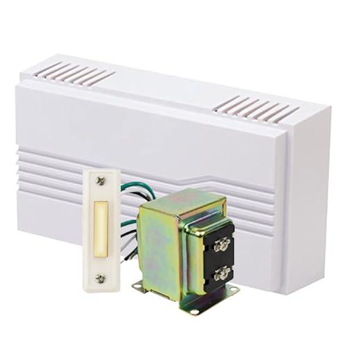 Newhouse Hardware Hardwired Chime Kit with 16-Volt/30VA Transformer and Surface-Mount White Button