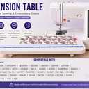 CKPSMS Adjustable Height Extension Table, White, Compatible with Brother innovis SE600, SE625, SE630, SE700, SE725, SE750, SL500, ST150HDH, LB6950, LB7000, NS80E, NS1750D and More