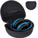 RIYADAone Case for iClever BTH12/HS19/BTH26 Kids Headphones, Black | Hard Shell Shockproof, Portable Headphone Storage, Mesh Bag Organizer, Lightweight Travel