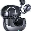 JOYROOM OE3 Clip-On Earbuds, Wireless Open Ear Earbuds Headphones with Auto L-R Recognition, Omni Tap Control, Immersive Sound, and Ultra-Light 4.9g Fit, Comfortable for Workouts and Daily UseBlack