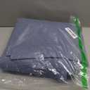 MooMee Bedding Duvet Cover Set 100% Washed Cotton Linen Like Textured Breathable Durable Soft Comfy (Heathered Blue, Queen 90"x90")