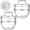 Happy Tree (2 Pack) Fire Sprinkler Head Guard Cage for 1/2" Recessed/Horizontal Sidewall Drywall-Mounted Sprinkler Heads Chrome Protector Fire Sprinkler Covers