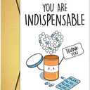 4 x Nurse Day Cards, Cute Thank You Card for Doctor Nurse Pharmacy, Lovely Doctor DR Day Card, Funny Appreciation Cards for Men Women, Medical Staff Appreciate Gift