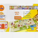 IVI Beach House 3D Kids Play Mat, 59" L x 32" W with IVI Non-Toxic Wooden Toys