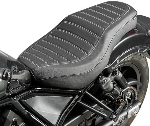 Motorcycle Complete Seat Cushion Pad Cover Fit for Rebel CMX 1100 CMX1100 2021 2022 2023 2024 2025 Passenger Driver One-Piece Pillion Pressure Relief, Matte Black