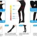 20-30mmHg Compression Pantyhose for Women, Medical Compression Stockings, High Waist Opaque Compression Tights for Lymphadema Edema, Swelling, Varicose Veins, Support Hose for Teacher Doctor