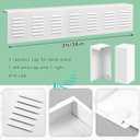 3 Ft Baseboard Heater Cover with Left and Right End Caps White Baseboard Radiator Covers for Bathroom Hydronic System