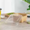 Restaurantware-LIDS ONLY: Matsuri Vision 5.4 x 5.4 x 0.7 Inch Lids For Sushi Containers, 100 Airtight Lid - Containers Sold Separately, No-Fog Design, Clear Plastic Covers, For Sushi Boxes