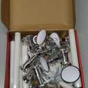 YAUNGEL Window Candles, 12 Pack LED Battery Operated Christmas Candles for Windows with Remote Electric Candle Lights with Removable Candle Holders Suction Cups for Christmas Decorations, Silver