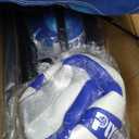 Volleyball Net for Backyard, Professional Portable Outdoor Heavy Duty Volleyball Net Set with Adjustable Aluminum Poles, Anti-Sag Design, Double Tension Adjuster for Beach, Grass |1680D Bag (Blue)