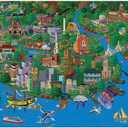 Bits and Pieces  1000 Piece Jigsaw Puzzle for Adults  Boston City View - Charles River Jigsaw Puzzle by Artist Joseph Burgess, Completed Puzzle Size: 20" x 27"
