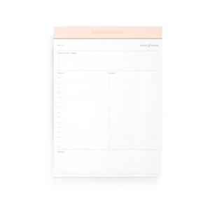 Day Designer Premium Planning Pad with Daily Planning Page Featuring Hourly Schedule, To Do-List, Notes and more. Blush Trim | 7 x 9 | expertly crafted for functional planning, seamless organization, and effortless style (Desktop Notepad - 7" x 9", Blush)