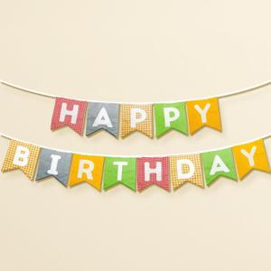 KatchOn, Colorfull Fabric Happy Birthday Banner Pre-Strung, 10 Feet | Happy Birthday Sign for Birthday Party Decorations for Women, Men | Happy Birthday Sign Backdrop for Happy Birthday Decorations