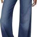 Women's High Waisted Wide Leg Jeans Loose Fit Straight Leg Denim Pants 2025 Trendy (Black)
